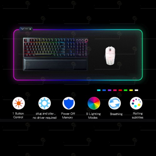 king size mousepad  με led φωτισμό
