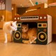 retro radio σπιτάκι γάτας