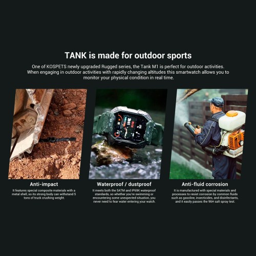 smartwatch Kospet Tank M1, Kospet smartwatch Kospet Tank M1