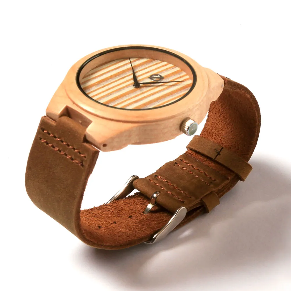 wooden watch zirro - stripy