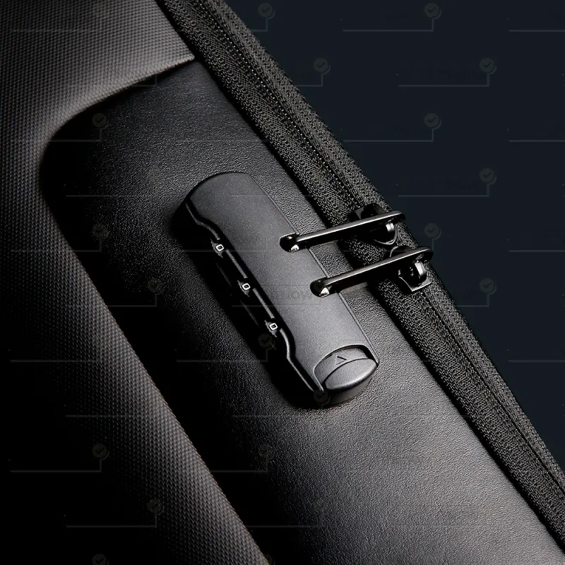 backpack with built-in lock & USB