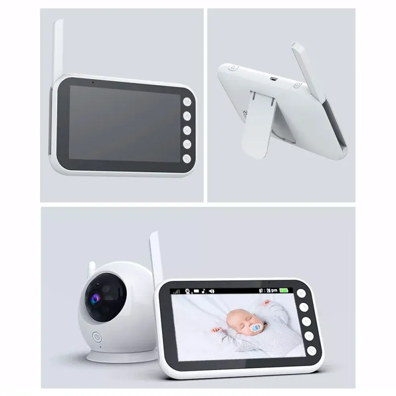 baby intercom with camera & audio 4.5 inches