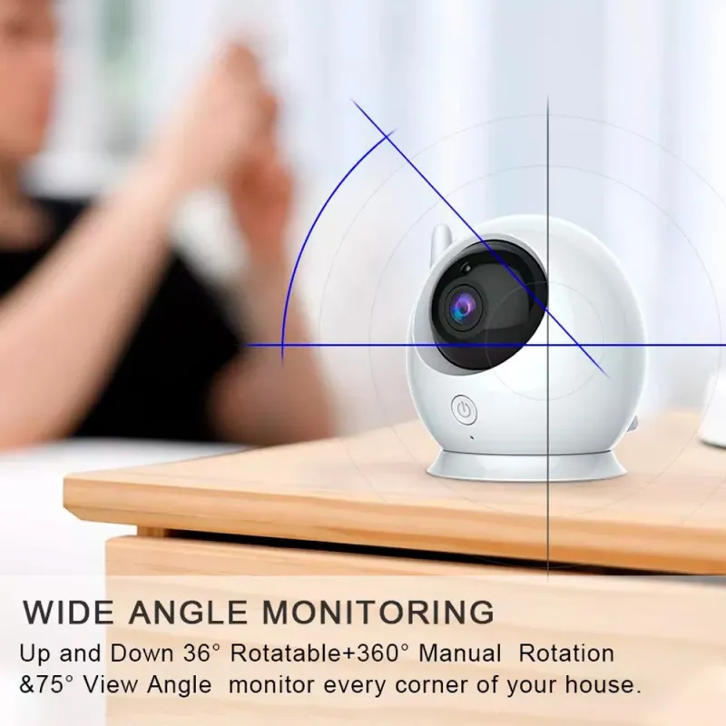 baby intercom with camera & audio 4.5 inches
