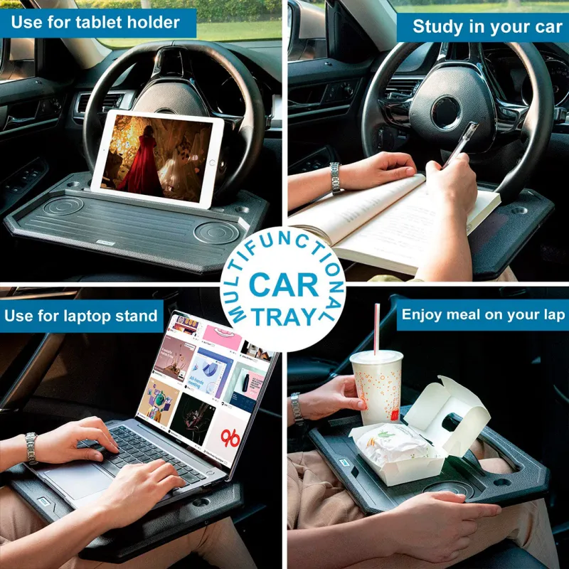 Car steering wheel table