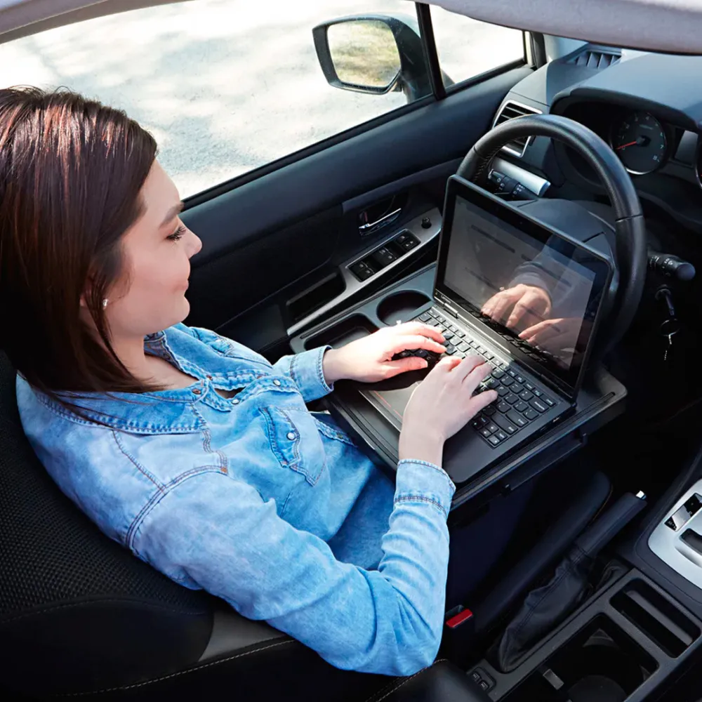 Car steering wheel table