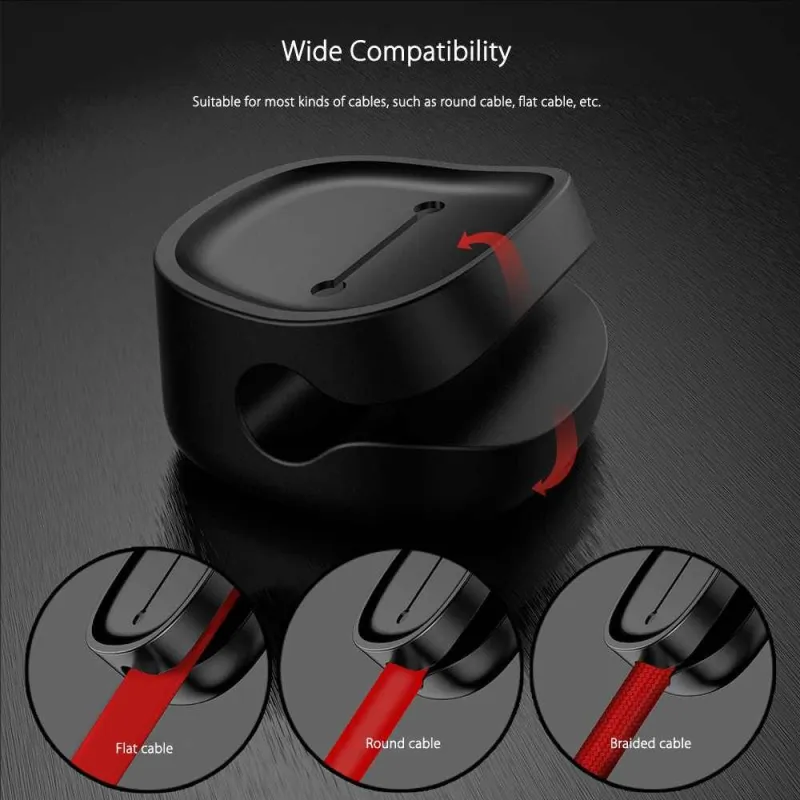 square magnetic cable clips