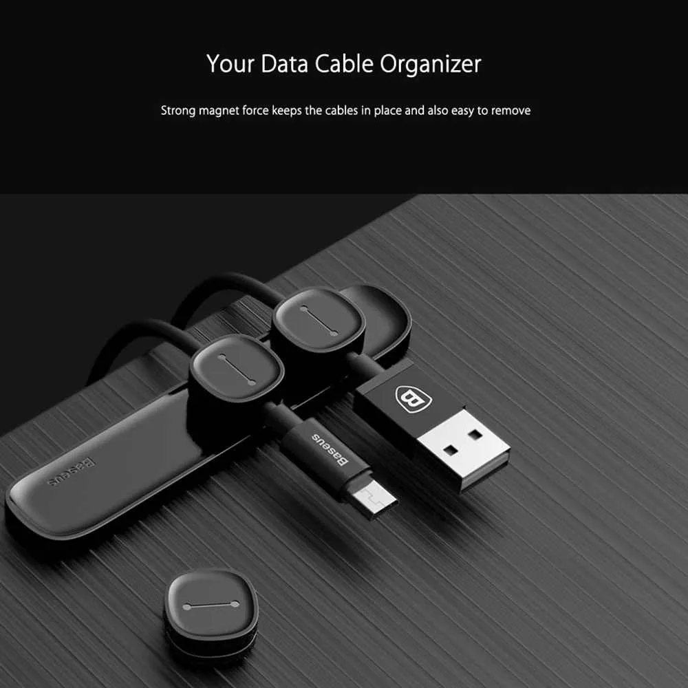 square magnetic cable clips