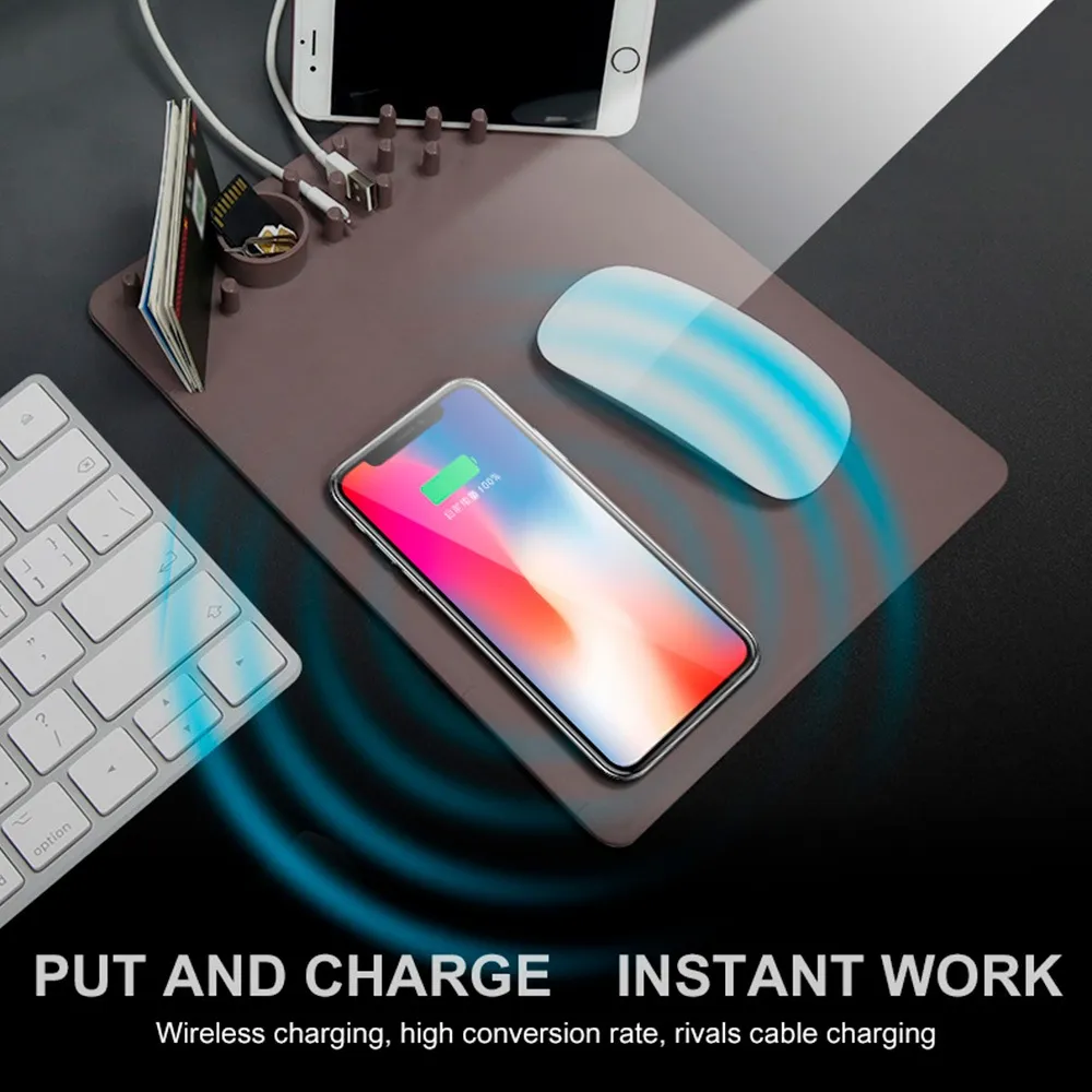 multifunctional wireless qi mousepad - charging base