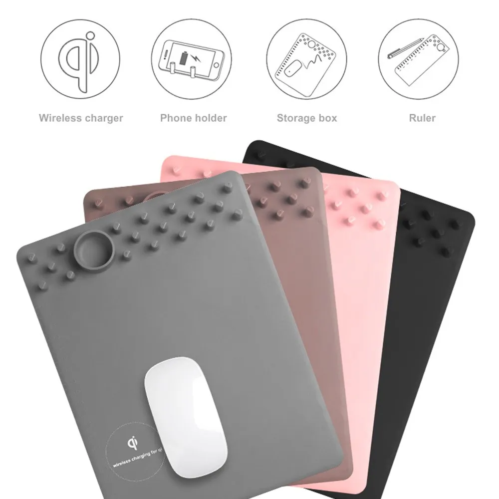 multifunctional wireless qi mousepad - charging base