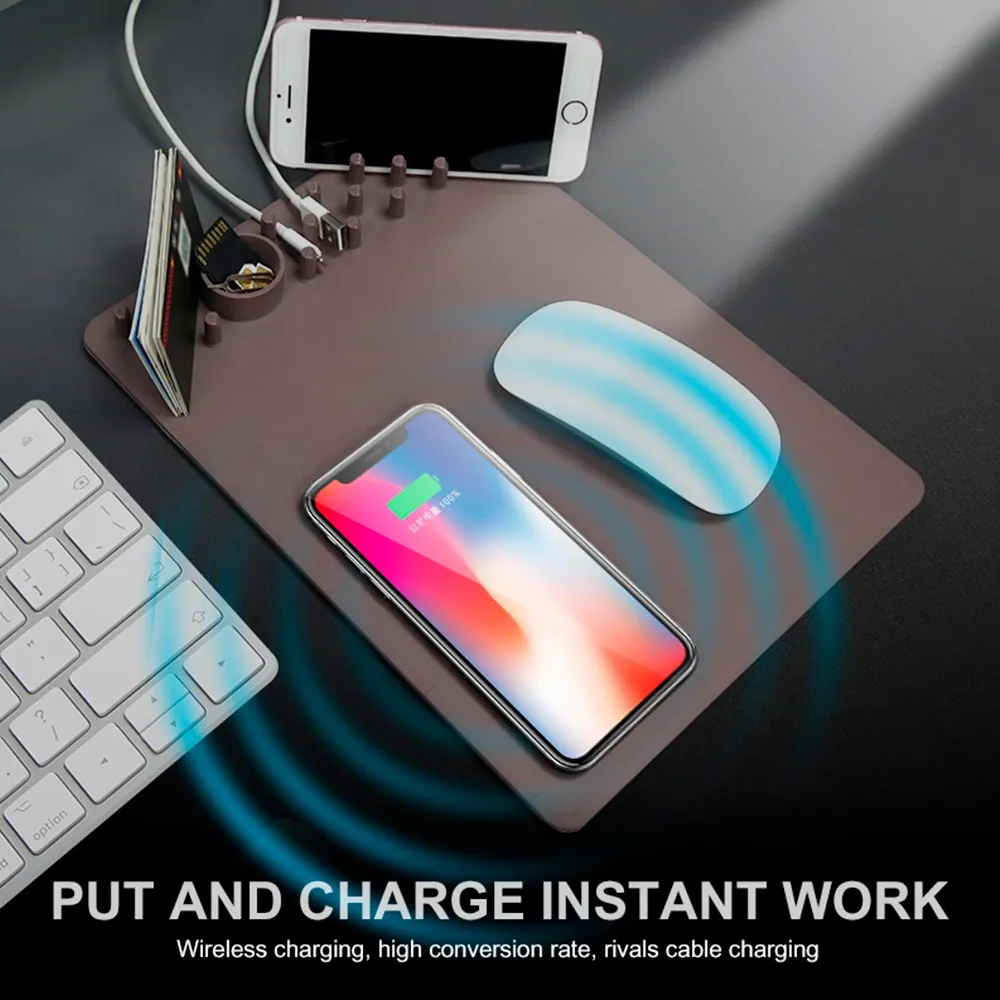 multifunctional wireless qi mousepad - charging base