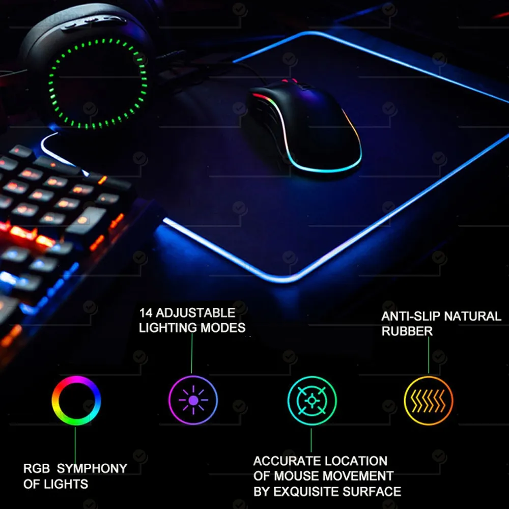 king size mousepad with led lighting