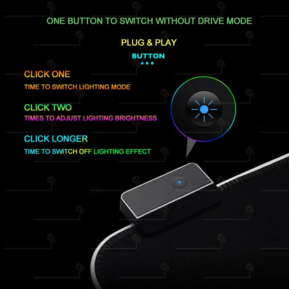 king size mousepad with led lighting