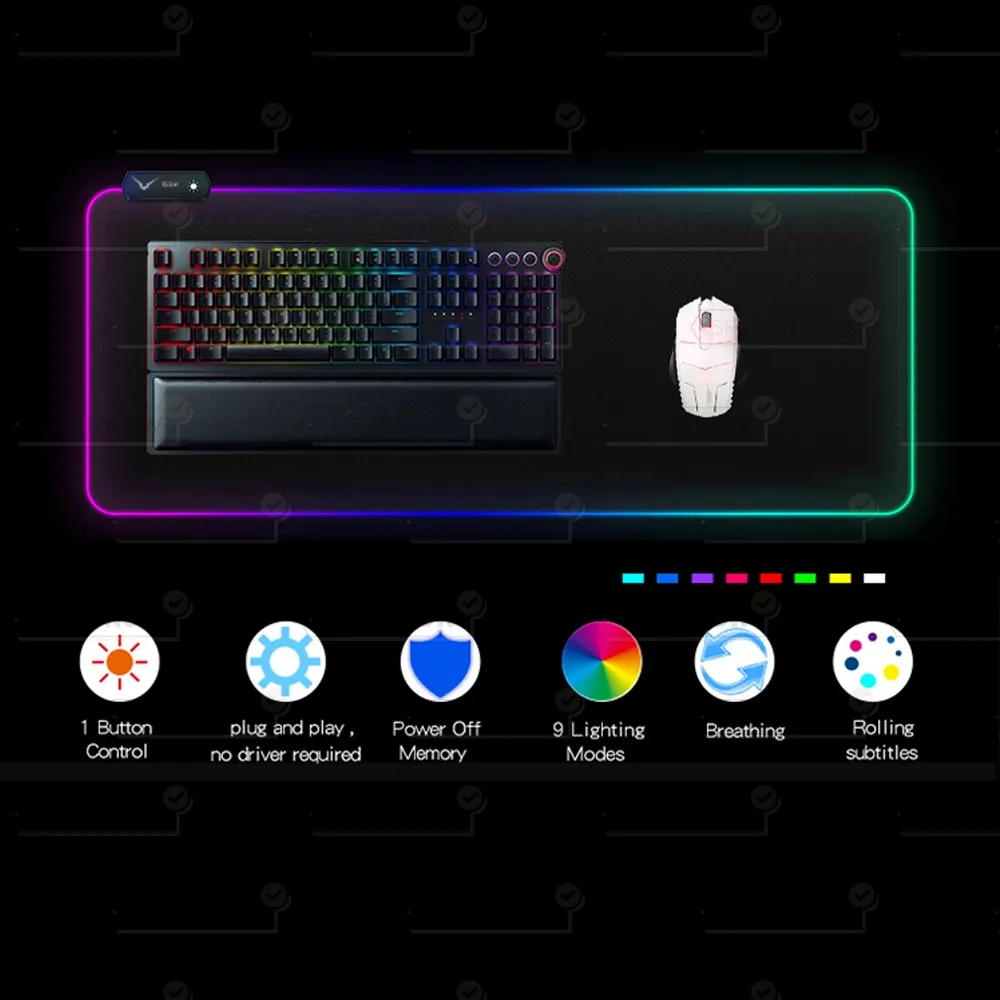 king size mousepad with led lighting