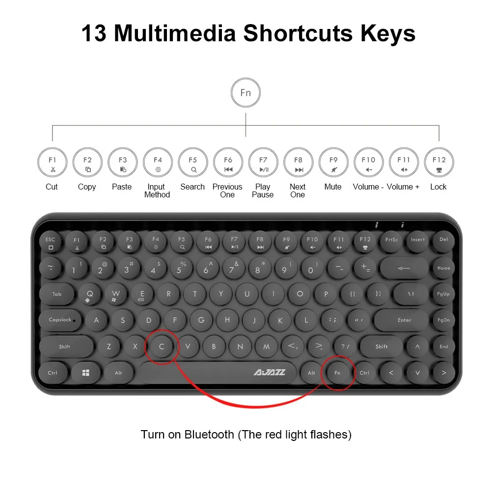 retro wireless keyboard