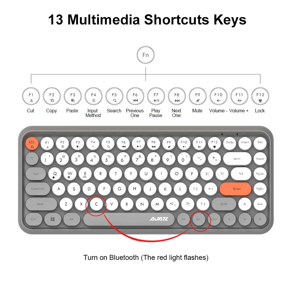 retro wireless keyboard
