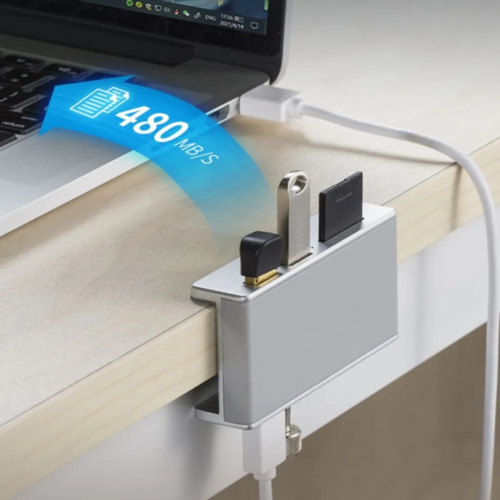USB 3.0 Hub made of aluminium with clip