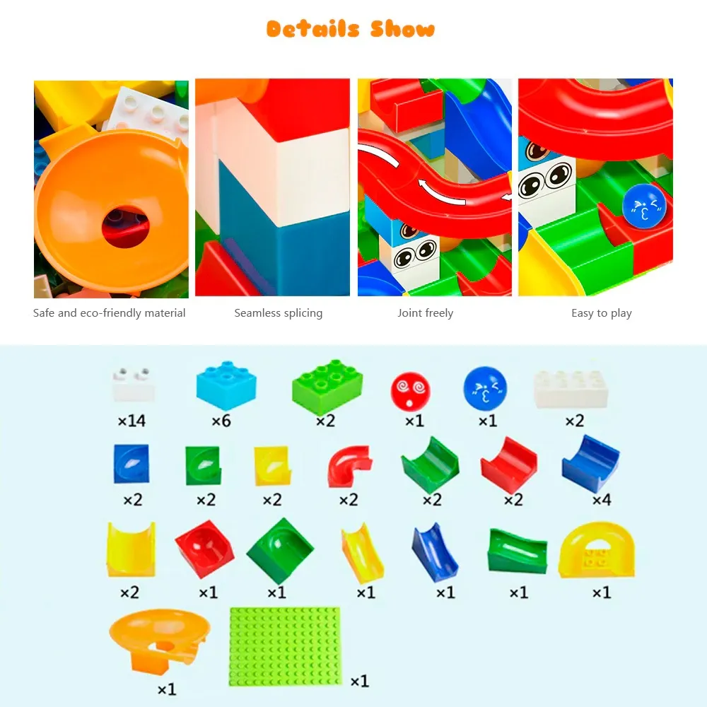 race track with balls (52 pcs)