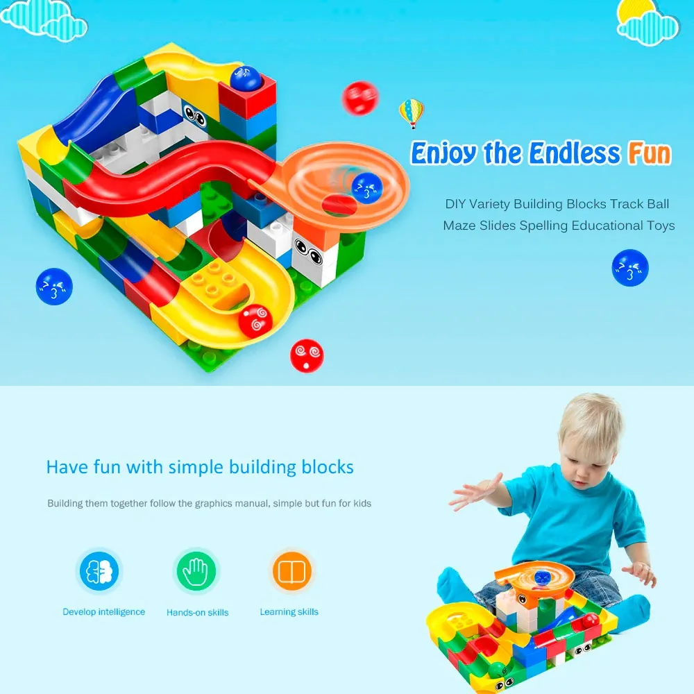 race track with balls (52 pcs)