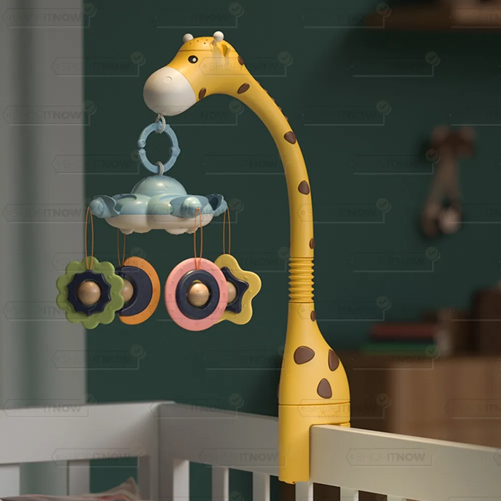 mobile with star projection and music