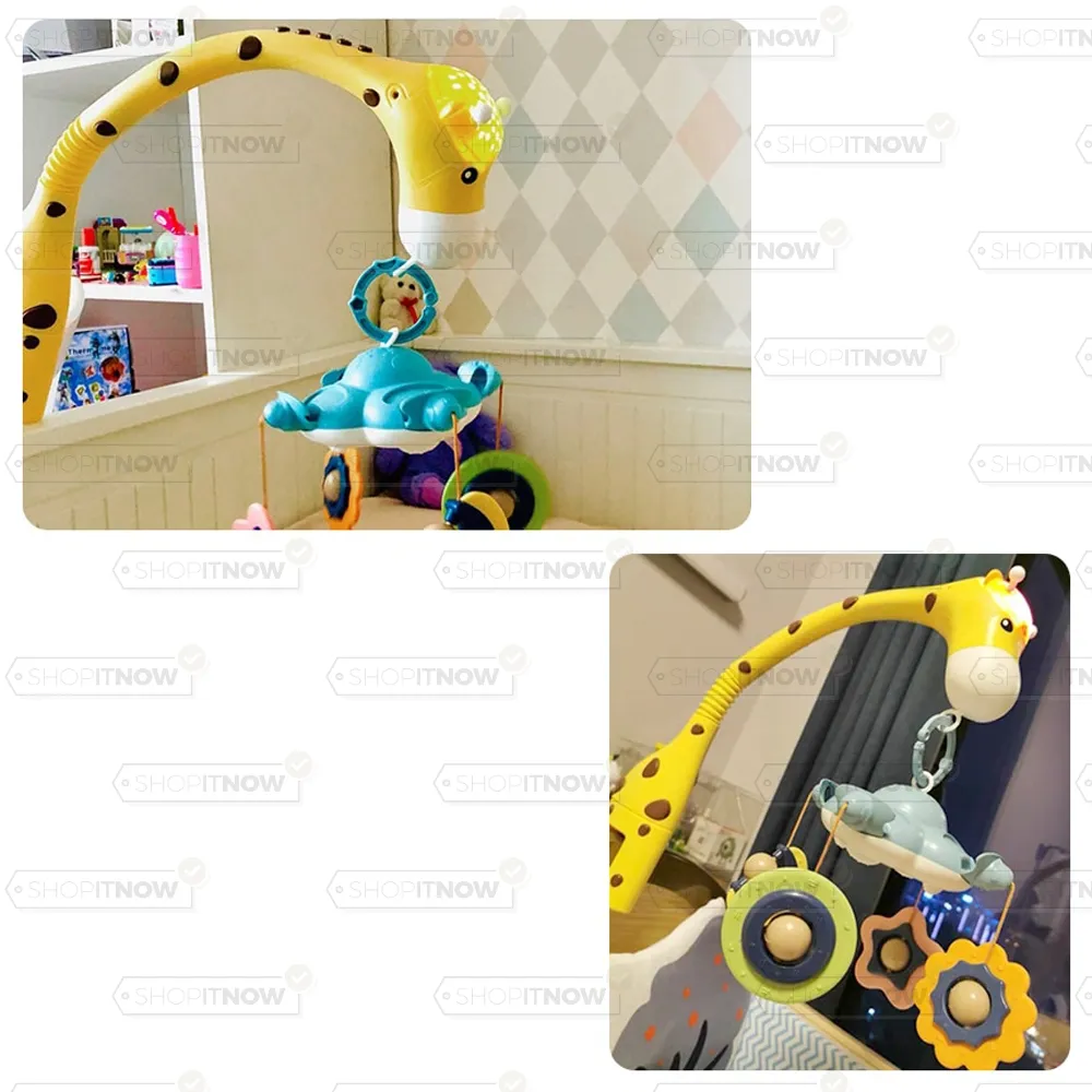 mobile with star projection and music