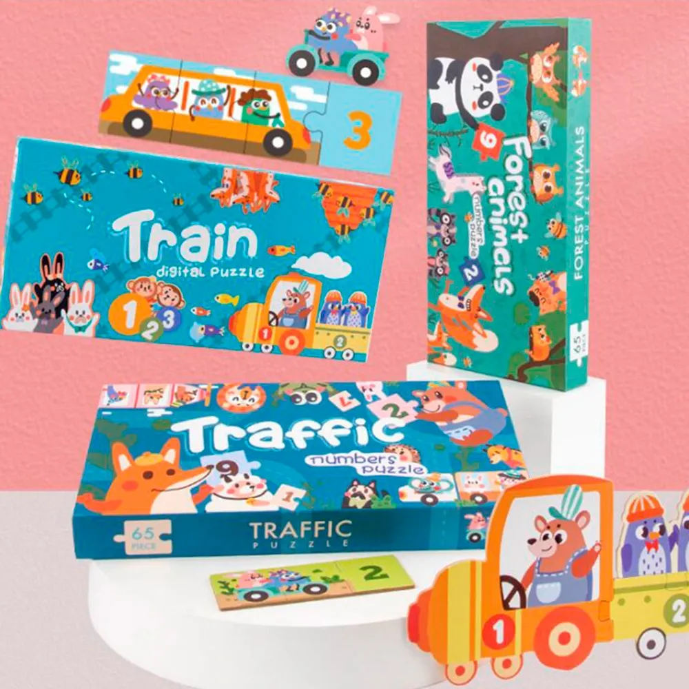 wooden puzzle with numbers