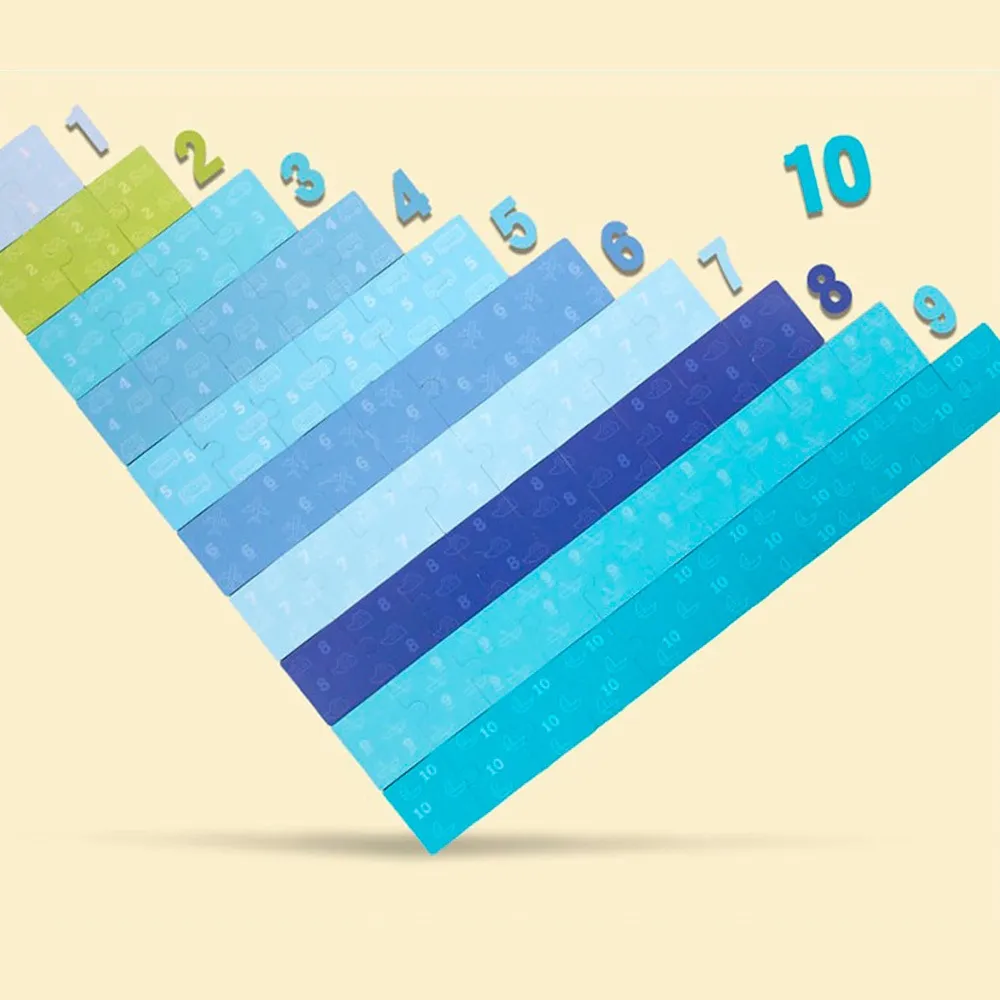 wooden puzzle with numbers