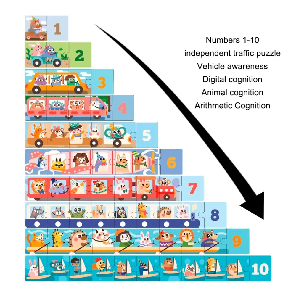 wooden puzzle with numbers