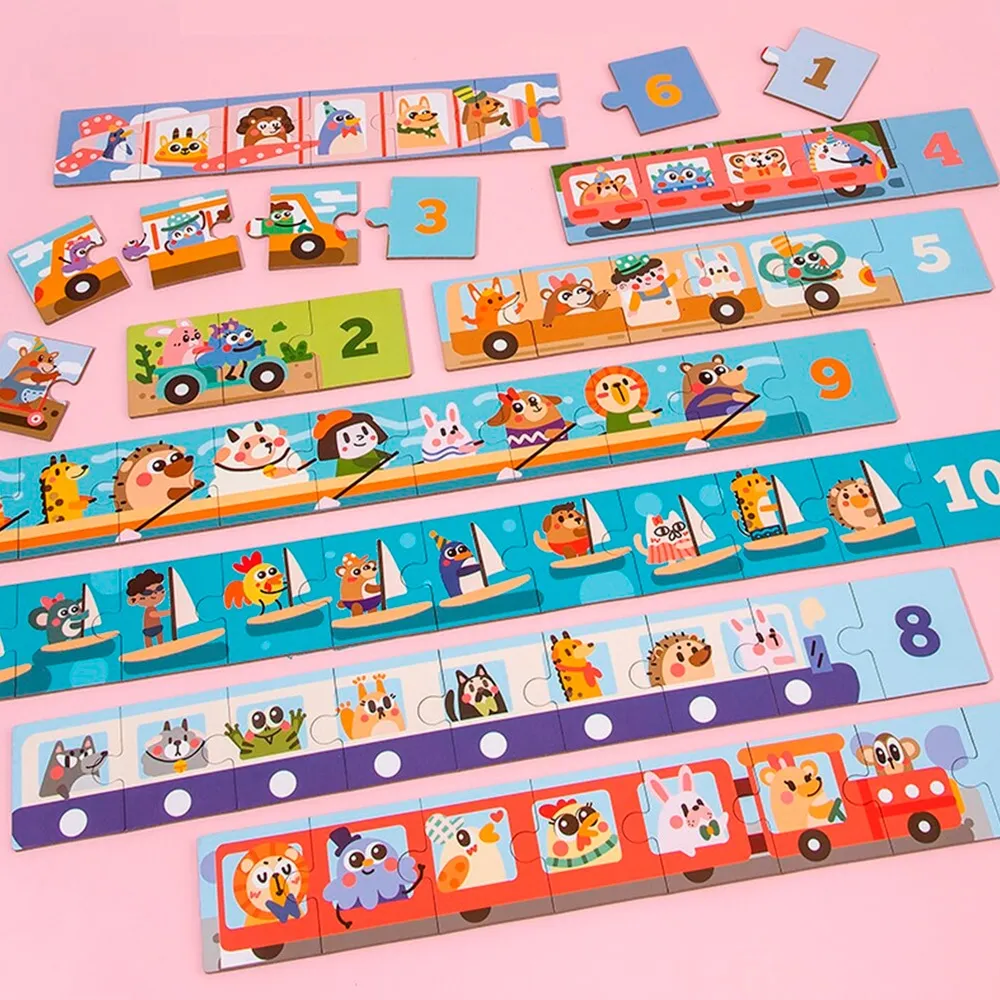 wooden puzzle with numbers