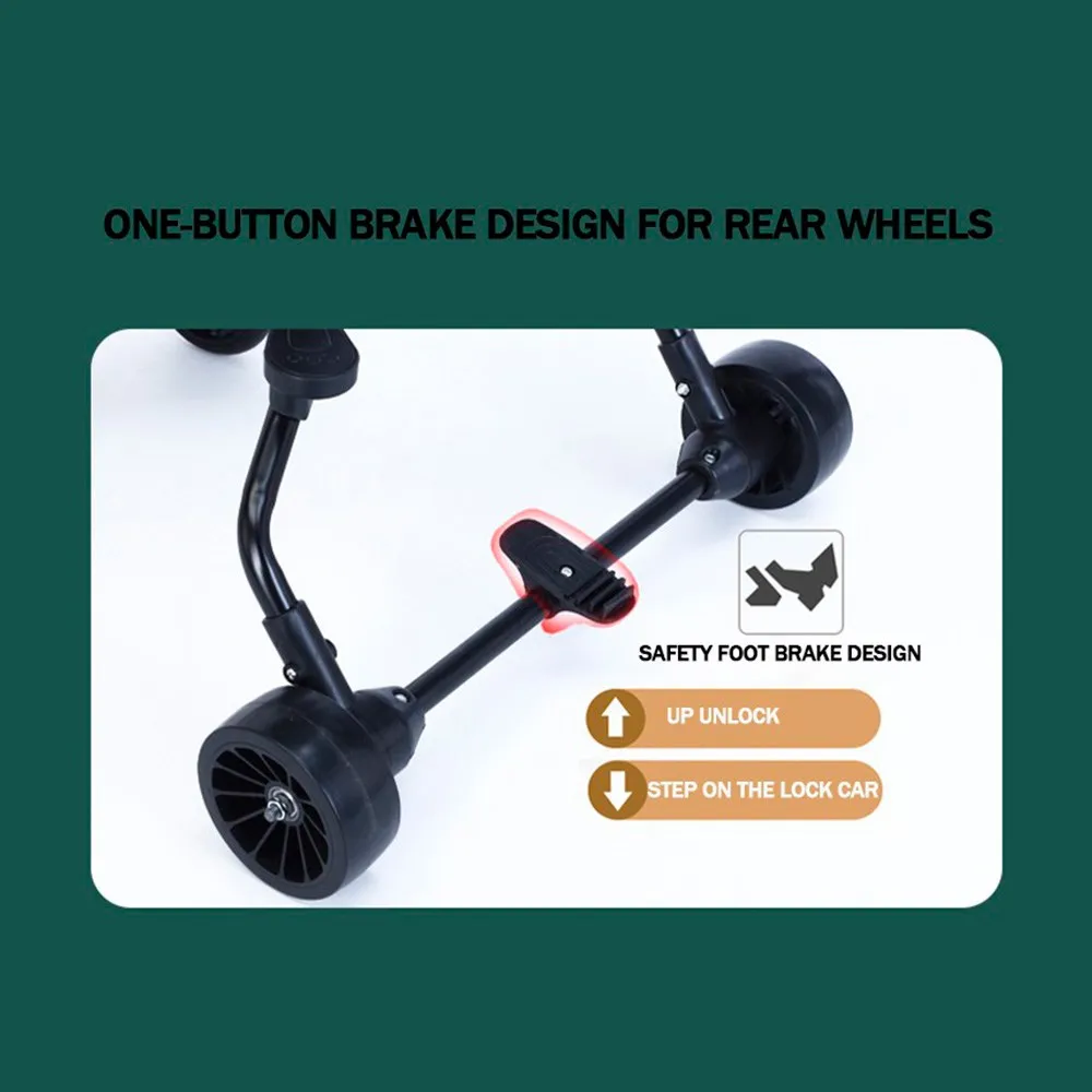 lightweight baby stroller with 4 wheels