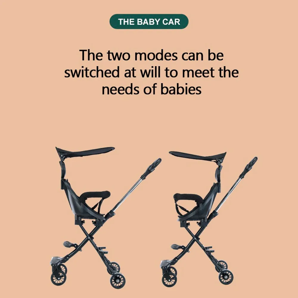 lightweight baby stroller with 4 wheels