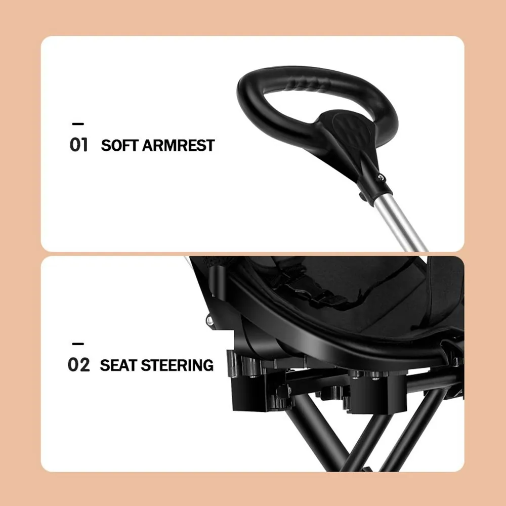 lightweight baby stroller with 4 wheels