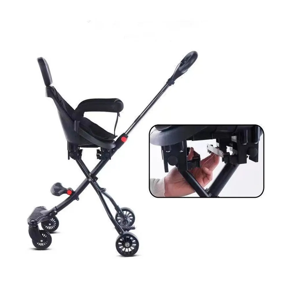 lightweight baby stroller with 4 wheels