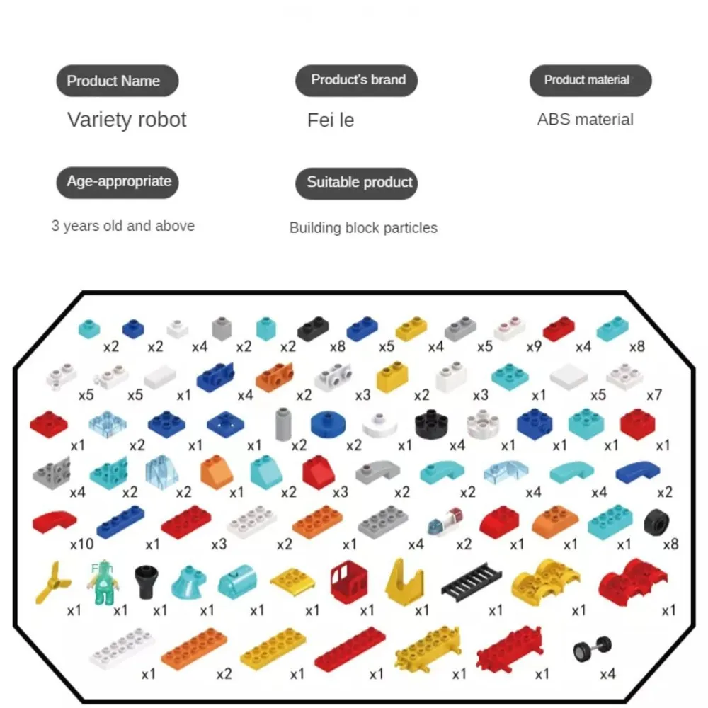 robot 6 in 1 from wedge blocks