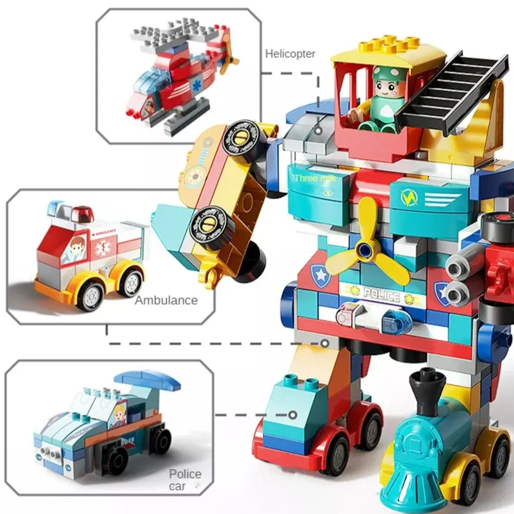 robot 6 in 1 from wedge blocks