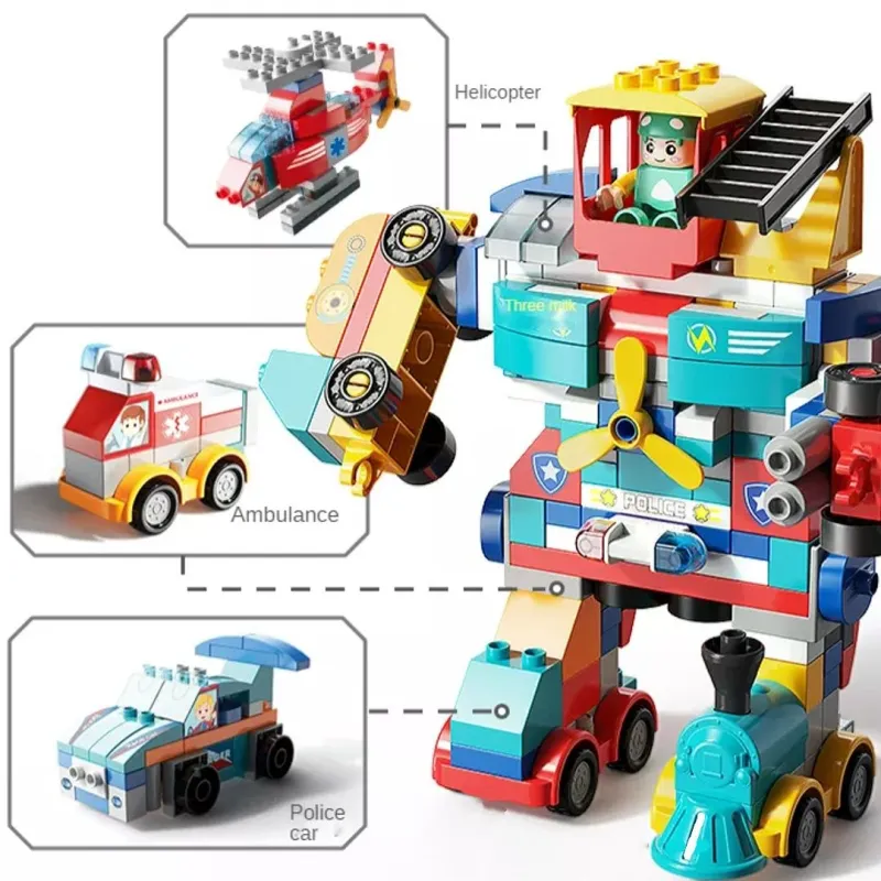 robot 6 in 1 from wedge blocks