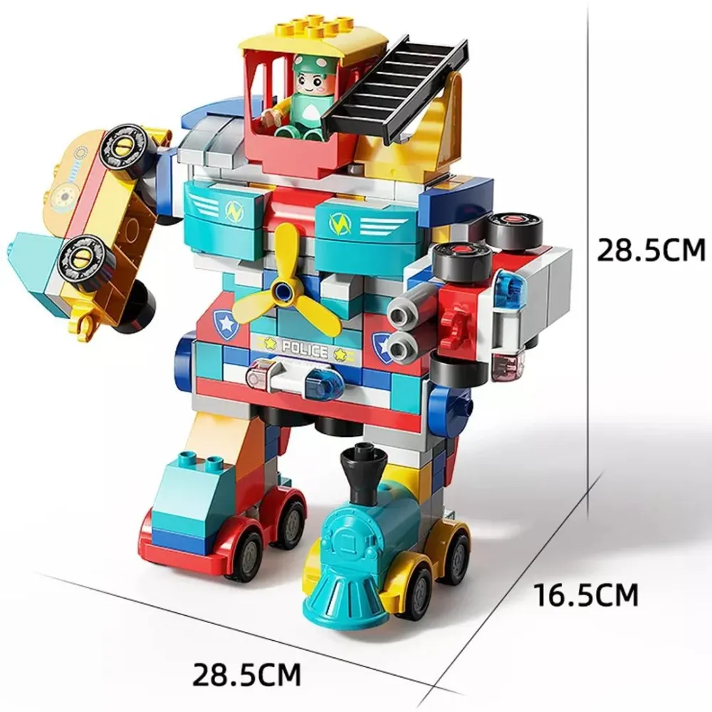 robot 6 in 1 from wedge blocks