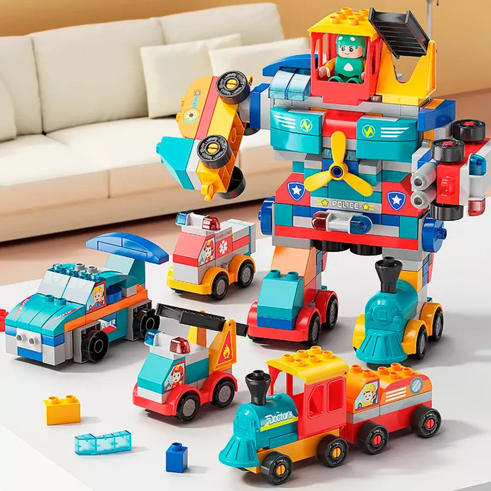 robot 6 in 1 from wedge blocks