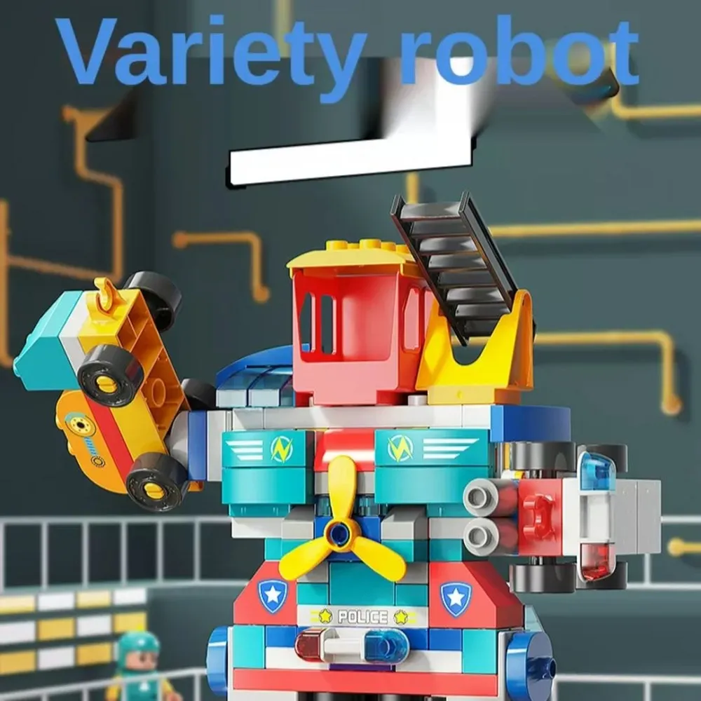 robot 6 in 1 from wedge blocks