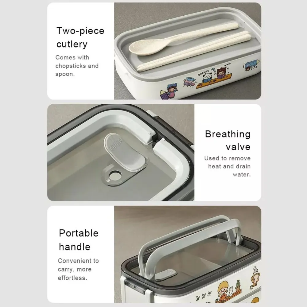 2 flat food container