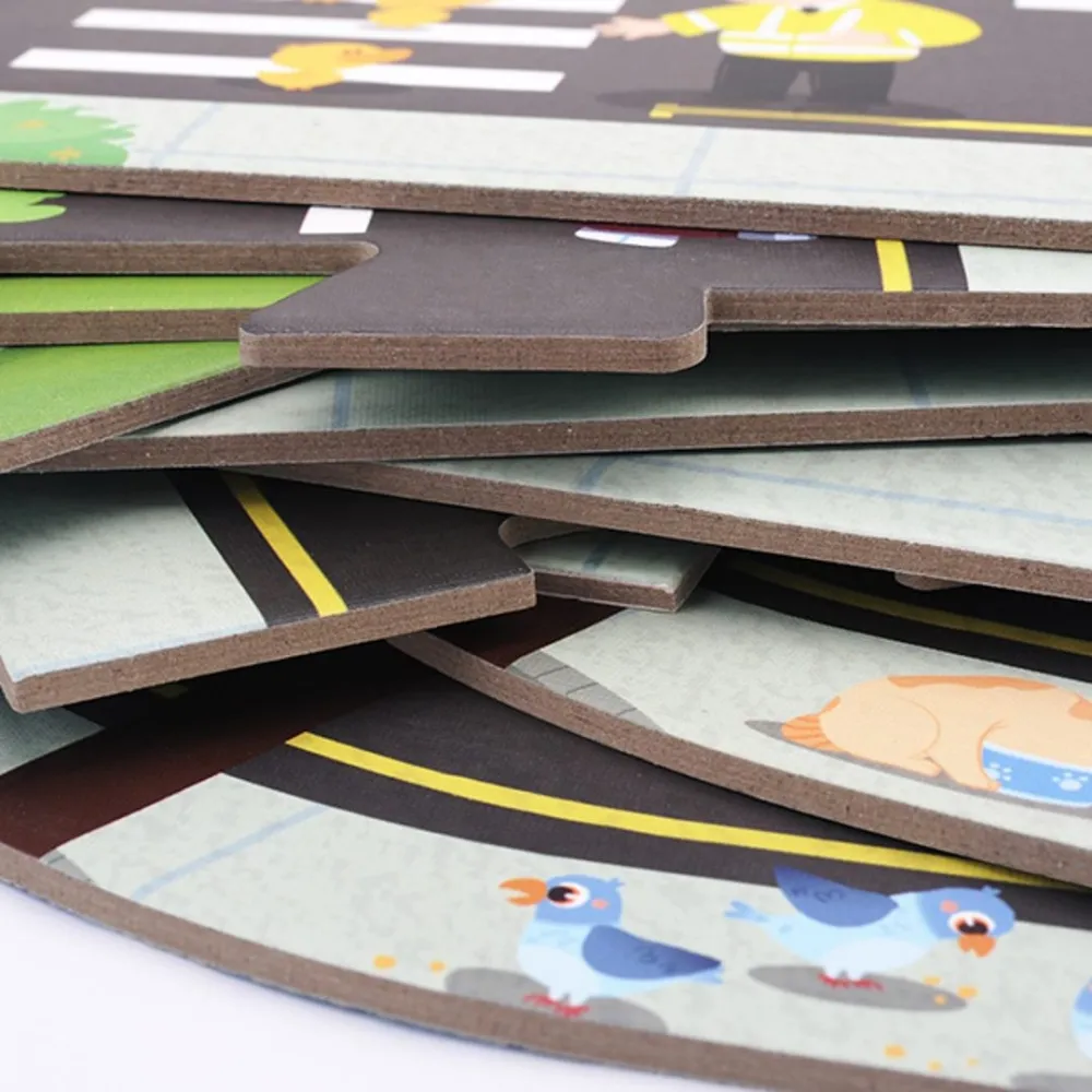 educational puzzle with motorway