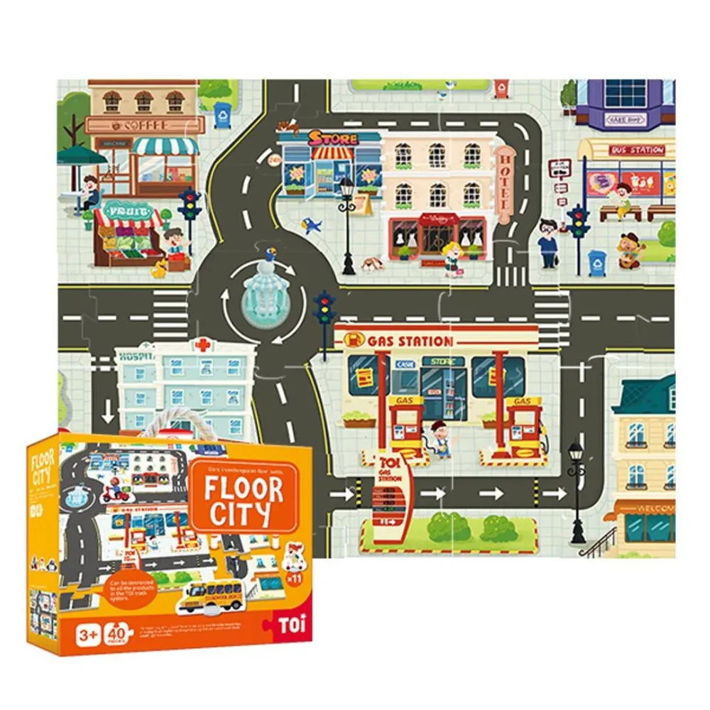 educational puzzle with motorway