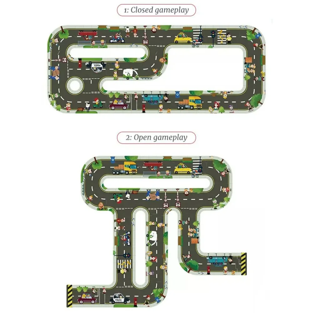 educational puzzle with motorway