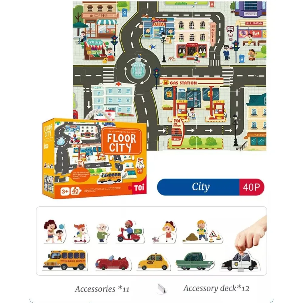 educational puzzle with motorway