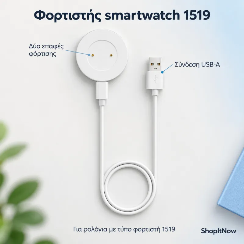 φορτιστής-smartwatch-1519 - μόνο για ρολόγια κατασ/τος