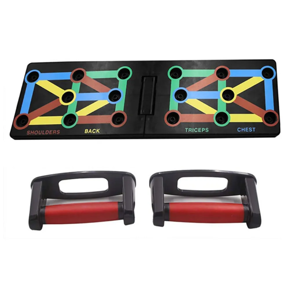 folded push - ups board with multiple support positions