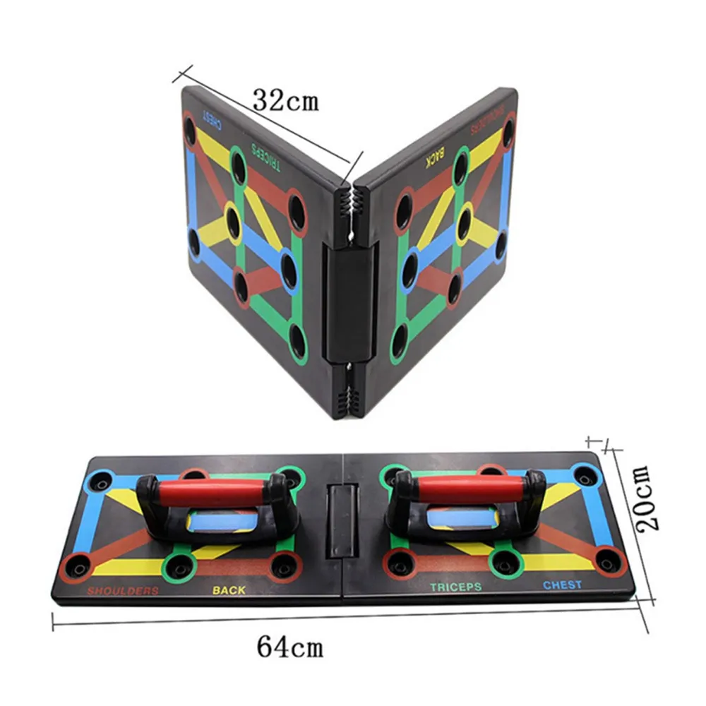 folded push - ups board with multiple support positions