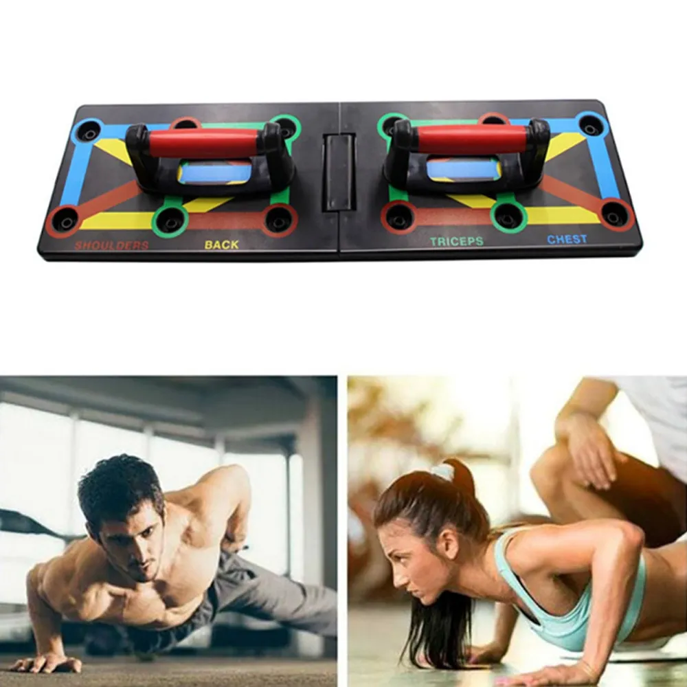 folded push - ups board with multiple support positions