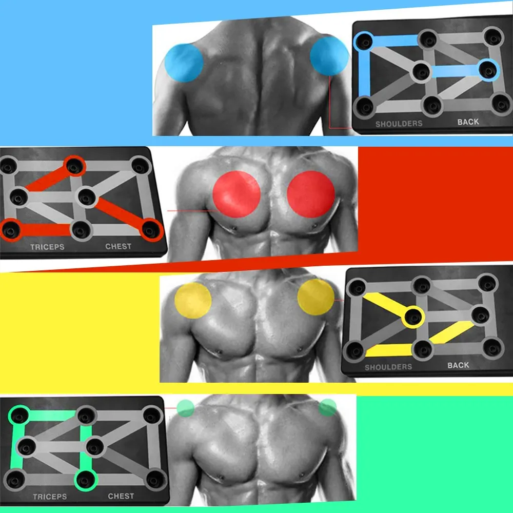 folded push - ups board with multiple support positions