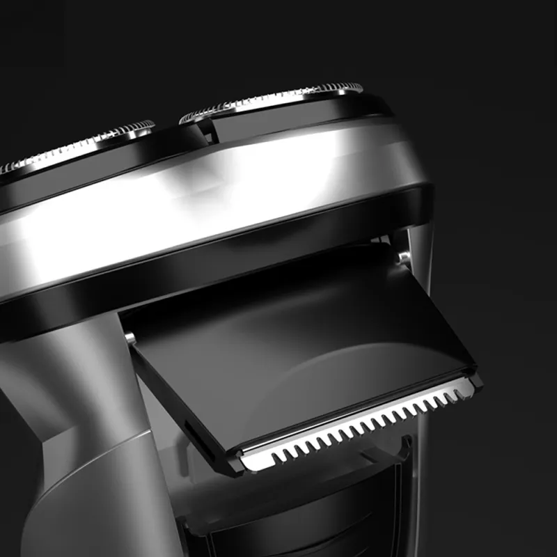 electric shaver with 3 independent heads