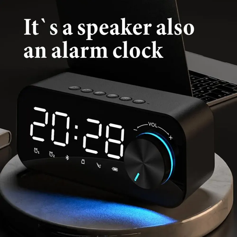 desktop clock - alarm clock with speaker and Bluetooth B126